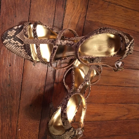 Coach Hayden Snakeskin Heel Sandal - Picture 4 of 8